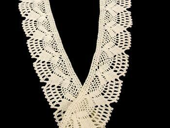 Cotton bobbin lace 75098, width 45 mm, ecru - 1