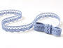 Cotton bobbin lace 75099, width 18 mm, sky blue - 1/2