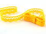 Cotton bobbin lace 75099, width 18 mm, yellow - 1/2
