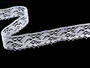 Cotton bobbin lace 75107, width 24 mm, white - 1/5
