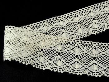 Cotton bobbin lace 75110, width 53 mm, ecru - 1