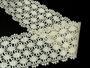 Cotton bobbin lace 75121, width 80 mm, ecru - 1/4