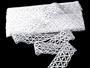Cotton bobbin lace 75123, width 35 mm, white - 1/4