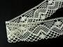 Cotton bobbin lace 75132, width 65 mm, ecru - 1/6