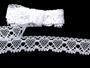 Cotton bobbin lace 75133, width 19 mm, white - 1/5