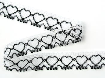 Bobbin lace No. 75133 white/black | 30 m - 1