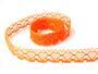 Cotton bobbin lace 75133, width 19 mm, rich orange - 1/4