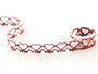Bobbin lace No. 75133 white/red bilberry | 30 m - 1/2