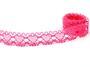 Cotton bobbin lace 75133, width 19 mm, fuchsia - 1/5