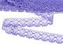 Cotton bobbin lace 75133, width 19 mm, purple II/lavender - 1/4