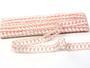 Cotton bobbin lace 75169, width 20 mm, white/rich orange - 1/4