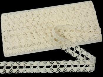 Cotton bobbin lace 75170, width 30 mm, ecru - 1