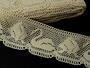 Cotton bobbin lace 75185, width 80 mm, ecru - 1/5