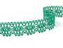 Cotton bobbin lace 75187, width 32 mm, light green - 1/4
