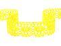Cotton bobbin lace 75187, width 32 mm, yellow - 1/4