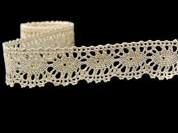 Cotton bobbin lace 75187, width 32 mm, ecru - 1