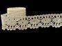 Cotton bobbin lace 75187, width 32 mm, ecru - 1/5