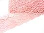 Cotton bobbin lace 75188, width 100 mm, pink - 1/4