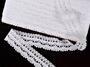 Cotton bobbin lace 75202, width 30 mm, white - 1/4