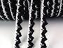 Cotton bobbin lace 75207, width 14 mm, white/black - 1/4
