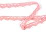 Cotton bobbin lace 75207, width 14 mm, pink - 1/4