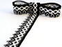 Bobbin lace No. 75222 black/white | 30 m - 1/2