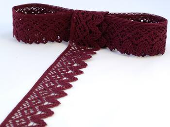 Cotton bobbin lace 75222, width 46 mm, violet - 1
