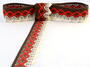 Bobbin lace No. 75222 dark brown/light red/creamy | 30 m - 1/2