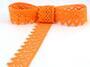 Cotton bobbin lace 75222, width 46 mm, rich orange - 1/2