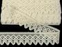 Cotton bobbin lace 75222, width 46 mm, ecru - 1/5