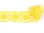 Cotton bobbin lace 75223, width 50 mm, yellow - 1/4