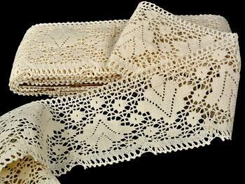 Cotton bobbin lace 75224, width 100 mm, ecru - 1