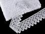 Cotton bobbin lace 75234, width 54 mm, white - 1/4