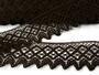 Cotton bobbin lace 75234, width 54 mm, dark brown - 1/3