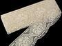 Cotton bobbin lace 75237, width 80 mm, ecru - 1/4