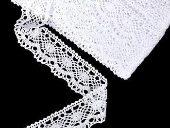 Cotton bobbin lace 75238, width 51 mm, white - 1