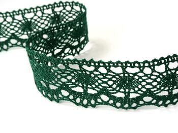 Cotton bobbin lace 75238, width 51 mm, green - 1