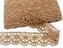Cotton bobbin lace 75238, width 51 mm, dark beige - 1/5
