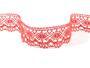 Cotton bobbin lace 75238, width 51 mm, light red coral - 1/4