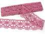 Cotton bobbin lace 75238, width 51 mm, pink - 1/4