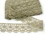 Linen bobbin lace 75238, width 51 mm, 100% linen bleached - 1/5