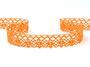 Cotton bobbin lace 75239, width 19 mm, rich orange - 1/4