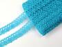 Cotton bobbin lace 75239, width 19 mm, turquoise - 1/4