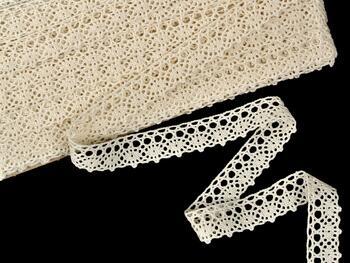 Cotton bobbin lace 75239, width 19 mm, ecru - 1