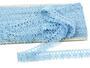 Cotton bobbin lace 75239, width 19 mm, light blue - 1/5