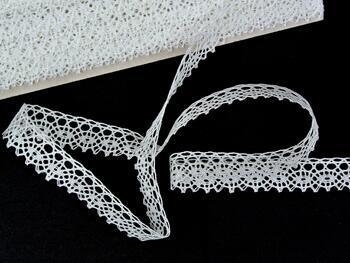 Linen bobbin lace 75239, width 19 mm, 100% linen bleached - 1