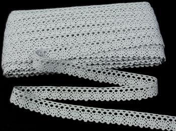 Acryl bobbin lace 75239, width 19 mm, 100% acryl, gray - 1