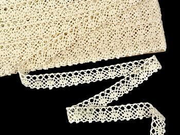 Cotton bobbin lace 75244, width 16 mm, ecru - 1