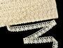 Cotton bobbin lace 75244, width 16 mm, ecru - 1/5