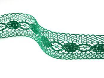 Cotton bobbin lace insert 75249, width 48 mm, light green - 1